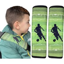 Bild für 2x HECKBO Kinder Auto Gurtpolster Gurtschutz mit Fußball Motiv