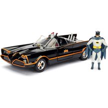 Bild für Jada Toys – 98259bk – Batmobil – 1966 Version – mit Figuren – Maßstab 1/24 – Schwarz/Rot