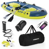 Hoberg Schlauchboot 2-Sitzer - inkl. 2 Paddel & Pumpe - YPP-2 - 252 cm x 125 cm - bis 265kg - Blau/Gelb