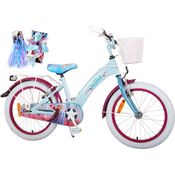Kubbinga Disney Frozen II 18 Zoll 2 Felgenbremsen + Extra Windrad und Fransen + Korb + Gepäckträger