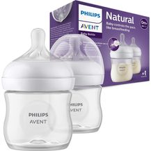 Bild für Philips Avent Natural Response Babyflasche – 2 x 125 ml Baby-Milchflasche für Neugeborene und älter, BPA-frei, 0+ Monate (Modell SCY900/02)