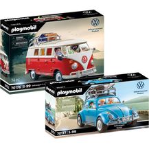 Bild für PLAYMOBIL VW 2er-Set: 70176 Volkswagen T1 Camping Bus + 70177 Volkswagen Käfer