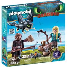 Bild für Playmobil Dragons 70040 'Hicks und Astrid mit Babydrachen'