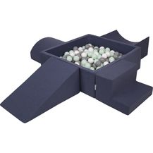 Bild für KiddyMoon Spielplatz Aus Schaumstoff Mit Quadrat Bällebad (300 Bälle)