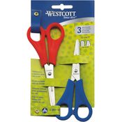 kinderschere Junior 13 cm Stahl rot/blau 2 Stück