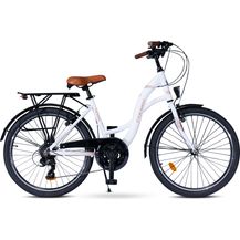 Bild für 24" Zoll Alu City Bike Mädchen Fahrrad Kinderfahrrad Shimano 21 Gang Rh 41 cm