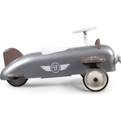 Baghera Nostalgisches Rutschauto "Speedster Flugzeug", aus Metall, silber