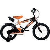 Volare Sportivo Kinderfahrrad - Jungen - 14 Zoll - Neon Orange Schwarz - Zwei Handbremsen