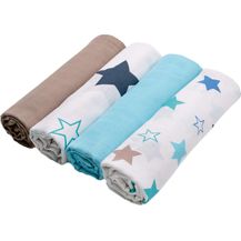 Bild für ZOLLNER 4er Set Spucktücher Pucktücher aus Baumwolle