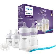 Bild für Philips Avent Babyflaschen Natural Response, Geschenkset für Neugeborene – 4 Babyflaschen, ultra soft Schnuller und Flaschenbürste, Babys von 0–12 Monaten und älter (Modell SCD838/11)