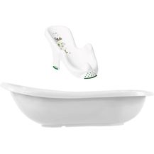 Bild für Funny Farm weiß Baby Badewanne XXL 100 cm mit Stöpsel + Badesitz