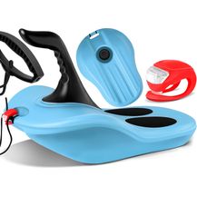 Bild für KESSER® Bob Schneebob Alpina Mit LED Licht inkl. Zugseil Schlitten Rodelschlitten Kinderschlitten Zipfelbob Kunststoffrodel Stabil für Kinder & Erwachsene Schneesport Winter Sports ZIPFEL Schlitten Hellblau