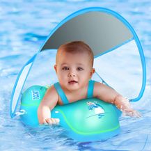 Bild für LAYCOL Schwimmring Baby mit abnehmbarem Sonnendach, Baby Float Aufblasbare schwimmreifen Baby für Baby ab 3-36 Monate(Grün, S)