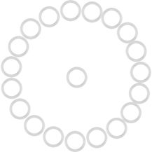 Bild für 20 STÜCKE Sichere Schnuller Halter O Ringe Schnuller Dummy Zubehör Kette Clips Adapter Halter für Baby(Transparent)