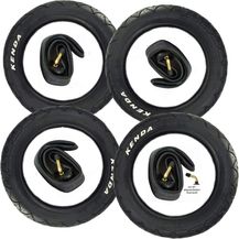 Bild für 4x 12" Reifen 12. 1/2 x1. 75 x 2. 1/4 = 47-203 + 4x CBK-MS Schlauch mit 45° Winkel Autoventil für Kinderwagen usw