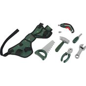 Theo Klein 8313 Bosch Werkzeuggürtel I Mit Hammer, Zange, Säge und vielen mehr I Mit batteriebetriebenem Ixolino II I Maße: 76 cm x 24 cm 4,5 cm I Spielzeug für Kinder ab 3 Jahren