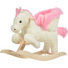 Bild für HOMCOM Schaukelpferd mit Tiergeräusche weiß