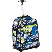 Appack Big Trolley, Hashtag, 33 Lt, Grün, 2in1 Rucksack mit Rollen und Schultrolley durch Anheben der Schultergurte, Schule & Reise