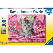 Bild für Ravensburger Kinder Puzzle XXL 100 Teile Niedliches Kätzchen