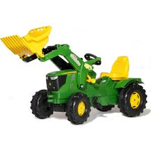 Bild für Rolly Toys rollyFarmtrac Trettraktor John Deere 6210R (inkl. rollyTrac Lader, Front- und Heckkupplung, für Kinder von 3 bis 8 Jahre)