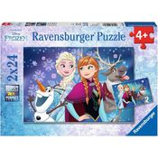 Ravensburger Kinderpuzzle 09074 - Frozen - Nordlichter - 2 x 24 Teile