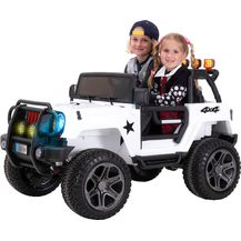Bild für Kinder Elektroauto Jeep Wrangler Allrad Buggy 4x35 Watt Auto 2-Sitzer Kinderauto (Weiß)