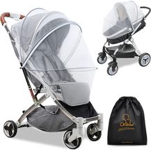 Bild für Orzbow Universal Insektenschutz für Kinderwagen,Reißfest Moskitonetz für Buggy mit Tasche,Atmungsaktiv Fliegennetz für Reisebett mit Gummizug,3D-Unterstützung und Zweiwege-Reißverschluss (Grau)