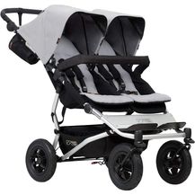 Bild für Mountain Buggy 'Duet V3', Silver Doppel-Kinderwagen nebeneinander mit 4 Rollen