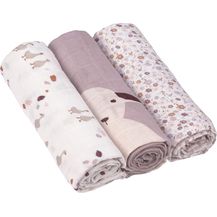 Bild für Laessig Tiny Farmer Explorer Flowers Swaddle 3 Stück Weiß off white