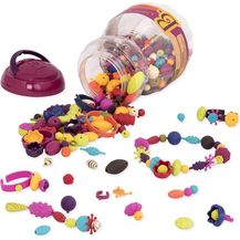 Bild für B. toys 500 Teile Spielzeug Schmuck – Bunte Pop Perlen Kinderschmuck Bastelschmuck zum Zusammenstecken – Schmuck Bastelset für Mädchen und Kinder ab 4 Jahren