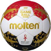 Molten Handball HXX3300-M1E Offizieller Replika-Ball der Handball-WM der Männer in Ägypten 2021 weiß/rot/schwarz/gold 3
