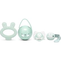 Bild für SUAVINEX Premium-Set Neugeborene Schnuller physiologischer Silikon-Sauger für Babys 0-6 Monate + Clip Schnullerkette + Schnullerhalter + Beißring