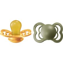 Bild für BIBS Supreme Schnuller 2er-Pack, BPA-frei, Symmetrischer Nippel. Naturkautschuk / Latex, Hergestellt in Dänemark. 0-6 Monate (2er Pack)