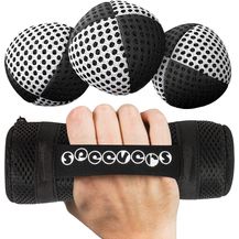 Bild für speevers XBalls Hohe Qualität Jonglierbälle Kinder Anfänger und Profi 3er Set, Jonglieren in 15 Farben, Jonglierset für Erwachsene, Anfänger Beanbags mit Tragetasche (Schwarz-weiß, 650g)