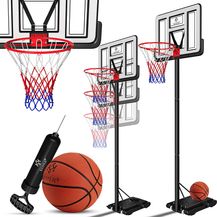 Bild für KESSER® Basketballkorb Premium mit Ständer Rollen Inkl. Basketball + Pumpe verstellbare Korbhöhe 230 bis 305 cm höhenverstellbar Korbanlage Outdoor komplett Basketballanlage für Erwachsene Kinder Weiß