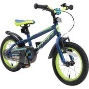 BIKESTAR Kinder Fahrrad ab 4 Jahre | 14 Zoll Urban Jungle | Blau & Grün