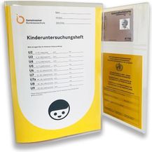 Bild für Minilino U-Heft hülle 3-teilige Premium Schutzhülle [ SCHUTZ FÜR WICHTIGE DOKUMENTE ] Organzier für Untersuchungsheft 