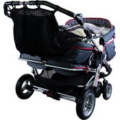 Sunnybaby 850120519 Kinderwagen-Einkaufsnetz für Zwillingswagen mit Sichtschutz, schwarz