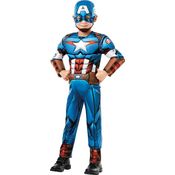 Rubie 's 640833 M Marvel Avengers Captain America Deluxe Kind Kostüm, Jungen, Medium