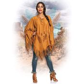 Boland dress up Poncho indisch Damen braun Einheitsgröße