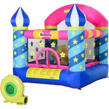 Bild für Outsunny Kinderhüpfburg im Schloss- und Sternen Design bunt