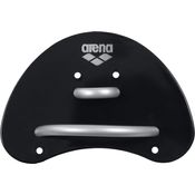 arena Unisex Schwimm Wettkampf Trainingshilfe Finger Paddle Elite für Unterarm-Krafttraining, Black-Silver (55), S