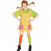 Maskworld Pippi Langstrumpf - Original Filmkostüm für Erwachsene 4teilig - gelb/grün (Medium)