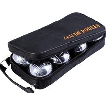 Bild für 8 Boule Kugeln in schwarzer Reißverschlusstasche