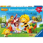 Ravensburger Kinderpuzzle 07594 - Biene Maja auf der Blumenwiese - 2 x 12 Teile