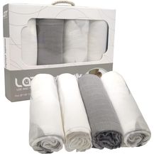 Bild für LAT LEE AND TOWN Baby Mulltücher Mullwindeln Spucktücher 4er Set Musselin Stoffwindeln70x70cm Baumwolle Mädchen Junge Unisex (Neutral)