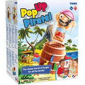 TOMY Kinderspiel "Pop Up Pirate", Hochwertiges Aktionsspiel für die Familie, Piratenspiel zur Verfeinerung der Geschicklichkeit Ihres Kindes, Gesellschaftsspiel ab 4 Jahren, Pop up Spiel