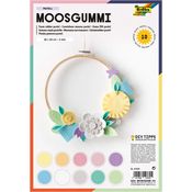 folia 231095 - Moosgummi Pastell, 2 mm, ca. 20 x 29 cm, 10 Bögen, sortiert in 10 Pastellfarben, nicht selbstklebend - ideal für vielseitige Bastelarbeiten