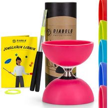 Bild für Diabolo Freizeitsport Jonglier-Set Pro mit kugelgelagertem Diabolo (pink)