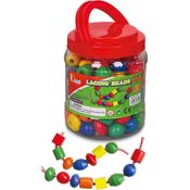 VIGA 58304 Toys - Holzperlen - 90 Perlen, 5 Fäden